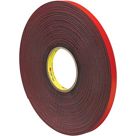 3M™ VHB™ 4611 Tape, 1.5" Core, 0.5" x 5 Yd., Gray/Red