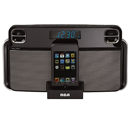 RCA RC66I Desktop Clock Radio - Stereo - Apple Dock Interface