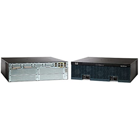 Cisco 3925 Integrated Services Router - 4 x HWIC, 4 x PVDM, 3 x Services Module, 2 x SFP (mini-GBIC), 2 x CompactFlash (CF) Card - 3 x 10/100/1000Base-T Network WAN
