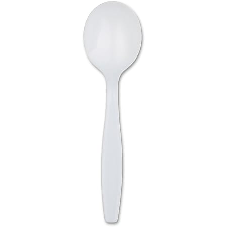Dixie® Heavyweight Utensils, Soup Spoons, White, Box Of 100