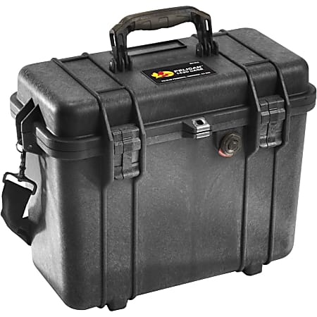 Pelican PELICAN 1430 TOP LOADER CASE BLACK - Double Throw Latch, Padlock Closure - Polycarbonate, Stainless Steel - Black