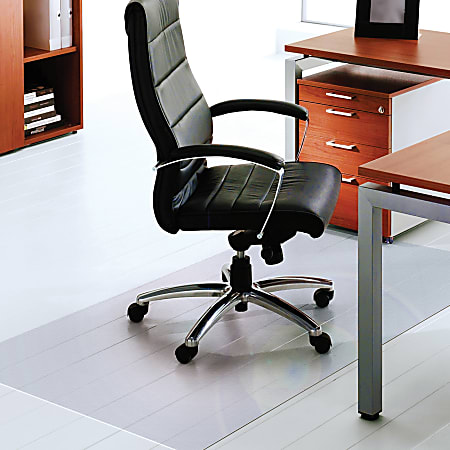 Floortex® Ultimat® XXL Polycarbonate Rectangular Chair Mat for Hard Floors, 71" x 79", Clear