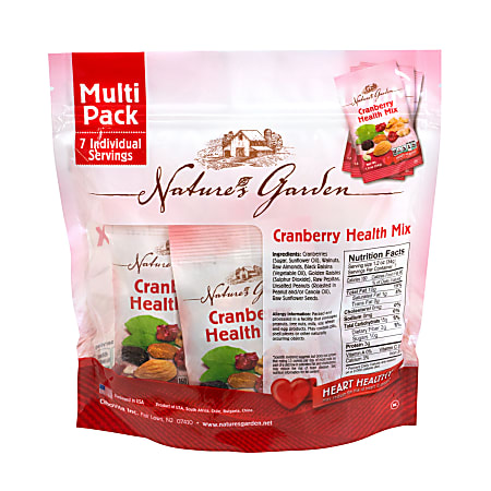 Natures Garden Cranberry Health Mix 1.2 Oz 7 Pouches Per Bag Pack