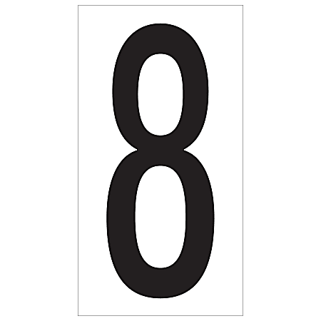 Office Depot® Brand Vinyl Warehouse Labels, DL9308, Number 8, 3 1/2