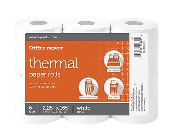 Office Depot® Brand Thermal Paper Rolls, 2-1/4&quot; x