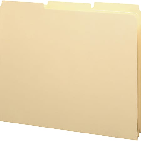 Smead® 1/3-Cut Manila Self Tab File Guides, Letter Size, Manila, Box Of 100