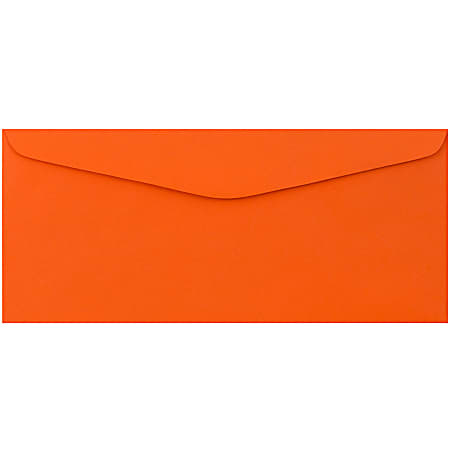 JAM Paper® Booklet Envelopes, #9, Gummed Seal, Orange, Pack Of 50