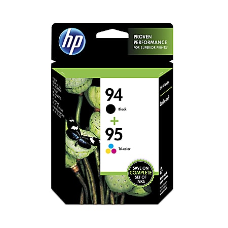 HP 94/95 Black And Tri-Color Ink Cartridges, Pack Of 2, C9354FN