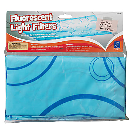 Educational Insights® Classroom Fluorescent Light Filters, 36" x 24", Blue, Pack Of 2
