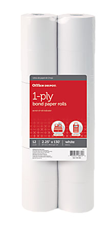 Office Depot® Brand 1-Ply Bond Paper Rolls, 2-1/4&quot;