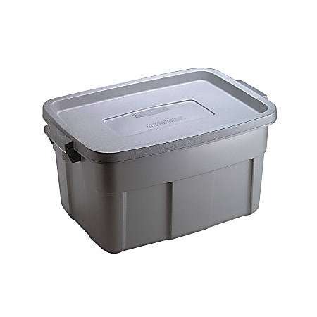 Rubbermaid roughneck storage tote gray clearance