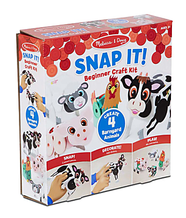 Melissa & Doug Children's Educational Toys, Farm Snap It! Beginner Craft Kit
