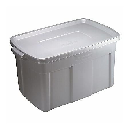 Rubbermaid® Roughneck Storage Tote, 31 Gallons, Silver