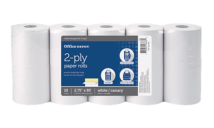 Office Depot® Brand 2-Ply Paper Rolls, 2-3/4" x