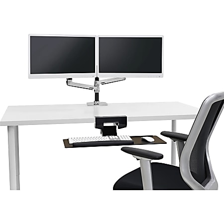 Ergotron LX Dual Monitor Stacking Arm SilverBlack - Office Depot