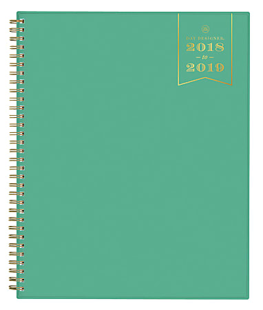 Day Designer For Blue Sky™ Weekly/Monthly Planner, 11" x 8 1/2", Jade, July 2018 to June 2019
