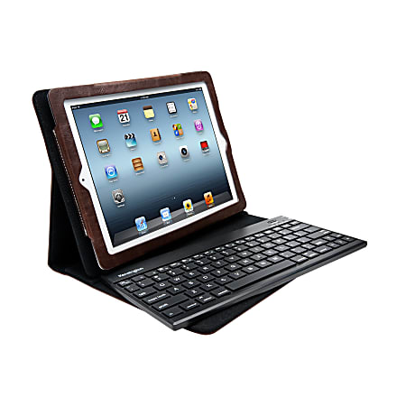 Kensington® Keyfolio™ Pro 2 Removable Bluetooth® Keyboard For Apple® iPad®/iPad® 2, Brown