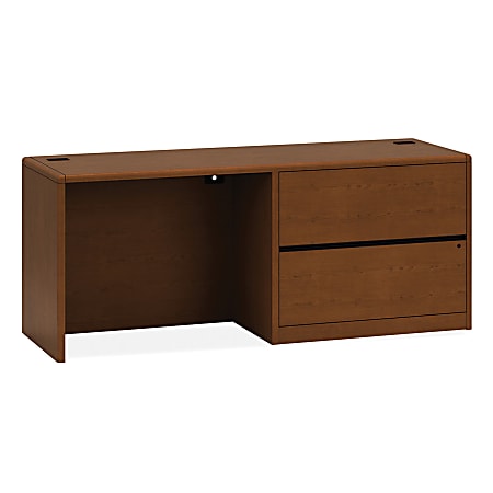 HON® 10700 Series™ Laminate Right-Pedestal Credenza With 36" Lateral File, 29 1/2"H x 72"W x 24"D, Henna Cherry