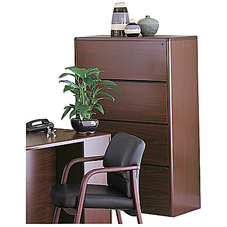 HON® 10700 Radius-Edge 36-7/8"W x 20"D Lateral 4-Drawer File Cabinet, Mahogany