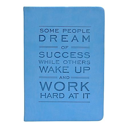 Eccolo™ Inspirational Journal, Success Quote, 5 1/2" x 7 1/2", Blue