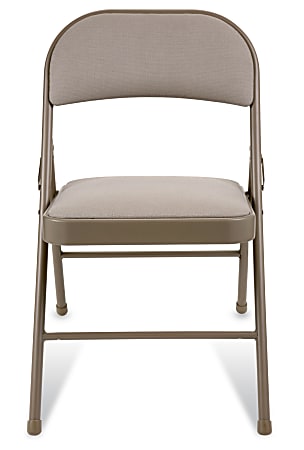 Realspace Upholstered Padded Folding Chair Tan Office Depot