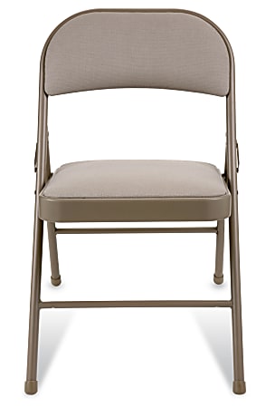 Realspace Upholstered Padded Folding Chair Tan - Office Depot