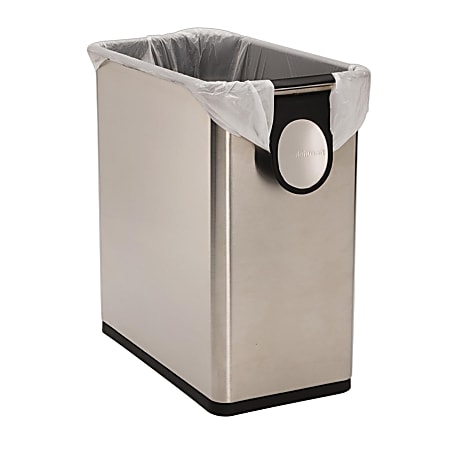 simplehuman® Grocery Bag Can, 3.3 Gallons, Silver