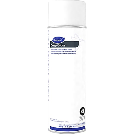 Diversey Deep Gloss Stainless Steel Maintainer, 16 Oz, Carton Of 12 Bottles