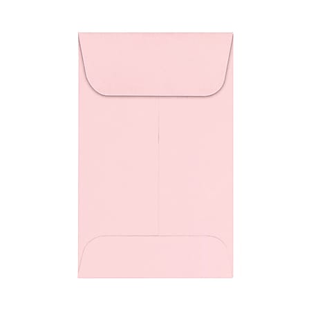 LUX Coin Envelopes, #1, Gummed Seal, Candy Pink, Pack Of 500