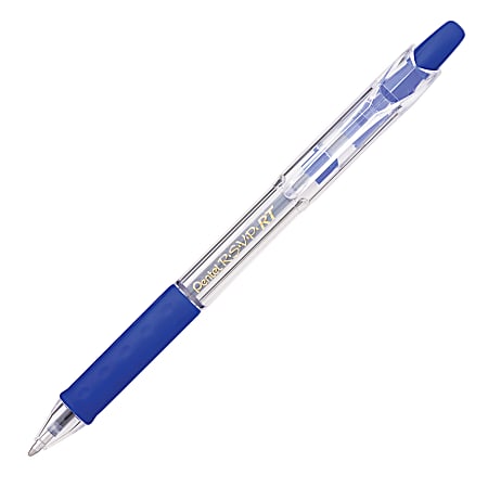 1Mm Pentel R.S.V.P Assorted Ink Rt Retractable Ballpoint Pen Clear Barrel 5 