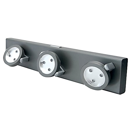 Lancer And Loader Rite Lite 9 LED Wireless Under Cabinet Light 3 Heads Gray Office Depot
