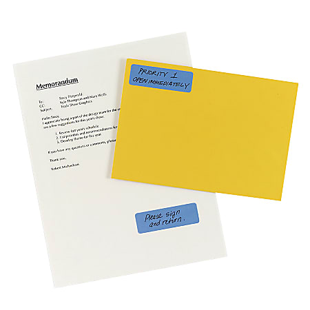 Avery® Removable Rectangular Color-Coding Labels, 1" x 3", Light Blue, Pack Of 200