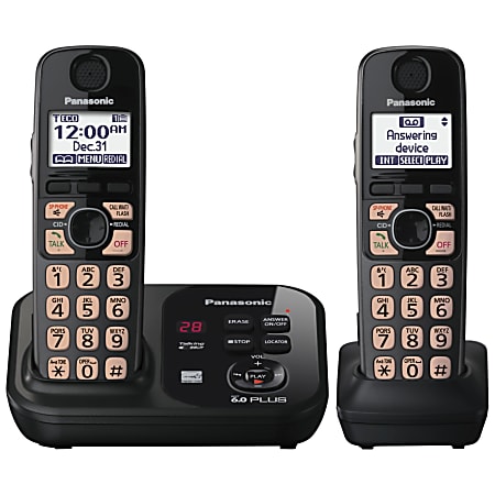 Panasonic KX-TG4732B DECT 6.0 1.90 GHz Cordless Phone - Black