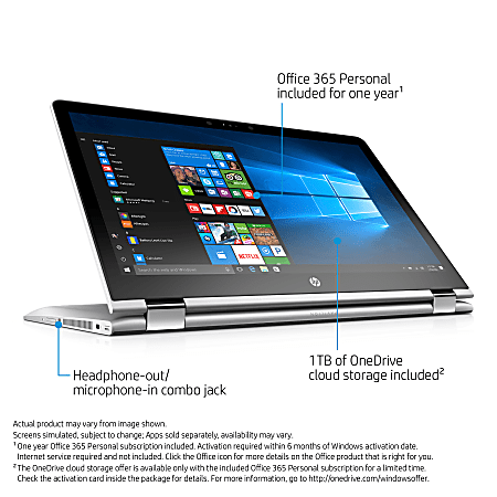 HP Pavilion x360 15 br052od Convertible Laptop 15.6 Touch Screen
