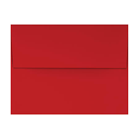 LUX Invitation Envelopes, A2, Gummed Seal, Holiday Red, Pack Of 50