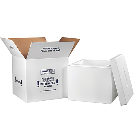 Office Depot® Brand Insulated Shipping Kit, 15"H x 16 3/4"W x 16 3/4"D, White