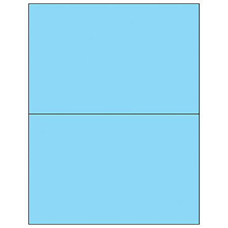 Office Depot® Brand Labels, LL184BE, Rectangle, 8 1/2" x 5 1/2", Pastel Blue, Case Of 200