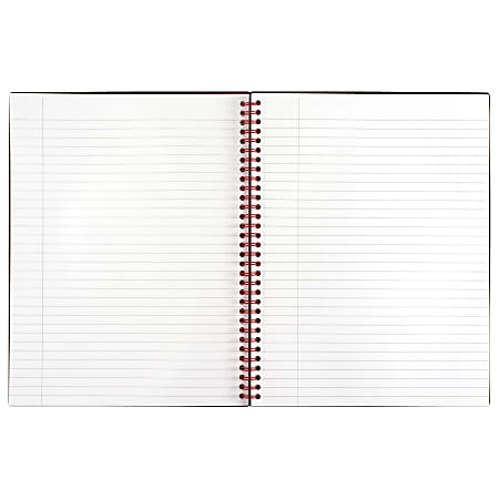 Large 70 Ruled Pages Spiral Wire Black n' Red Hardcover Notebook Black/Red 