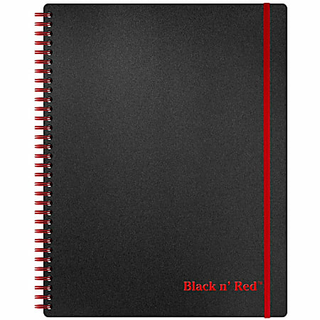 Black n Red Wirebound Notebook 8 12 x 11 1 Subject College