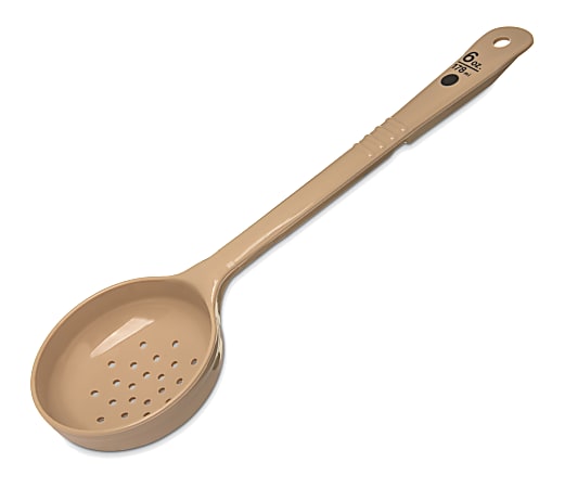 Measure Miser Perforated Long-Handle Measuring Spoons, 6 Oz, Beige, Pack Of 12