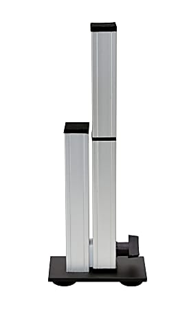 Ergo Desktop Stabilization Leg For Kangaroo Adjustable-Height Desks, 16 1/2"H x 3"W x 7"D, Silver/Black