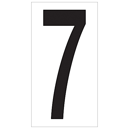 Office Depot® Brand Vinyl Warehouse Labels, DL9307, Number 7, 3 1/2