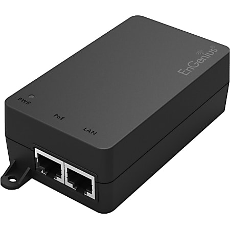 EnGenius 802.3at/af Compatible Gigabit Single Port Poe Adapter - 120 V AC, 230 V AC Input - 1 x Gigabit Ethernet Input Port(s) - 1 x Gigabit Ethernet Output Port(s) - 30 W - Wall Mountable