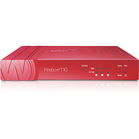 WatchGuard Firebox T10 with 1-yr Basic Security Suite (US) - 3 Port - Gigabit Ethernet - No - Yes - 3 x RJ-45No - Yes - Desktop