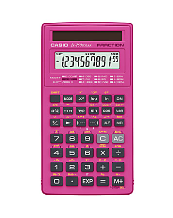 Casio® Scientific Calculator, FX260SLRSC-PK, Pink