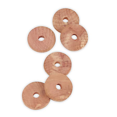 Honey-Can-Do Cedar Rings, 3/8"H x 2"W x 2"D Natural, Pack Of 36
