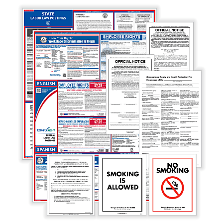 ComplyRight™ Public Sector Federal (Bilingual) And State (English) Poster Set, Iowa