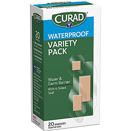 Curad Assorted Waterproof Transparent Bandages - 20/Box - Transparent - Polyurethane Curad Assorted Waterproof Transparent Bandages - 20/Box - Transparent - Polyurethane