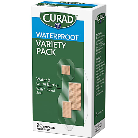 Curad Assorted Waterproof Transparent Bandages - 20/Box - Transparent - Polyurethane Curad Assorted Waterproof Transparent Bandages - 20/Box - Transparent - Polyurethane