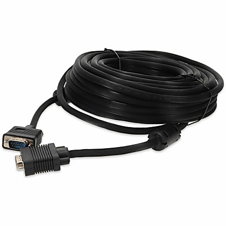 AddOn 50ft VGA Male to VGA Male Black Cable For Resolution Up to 1920x1200 (WUXGA), VGAMM50